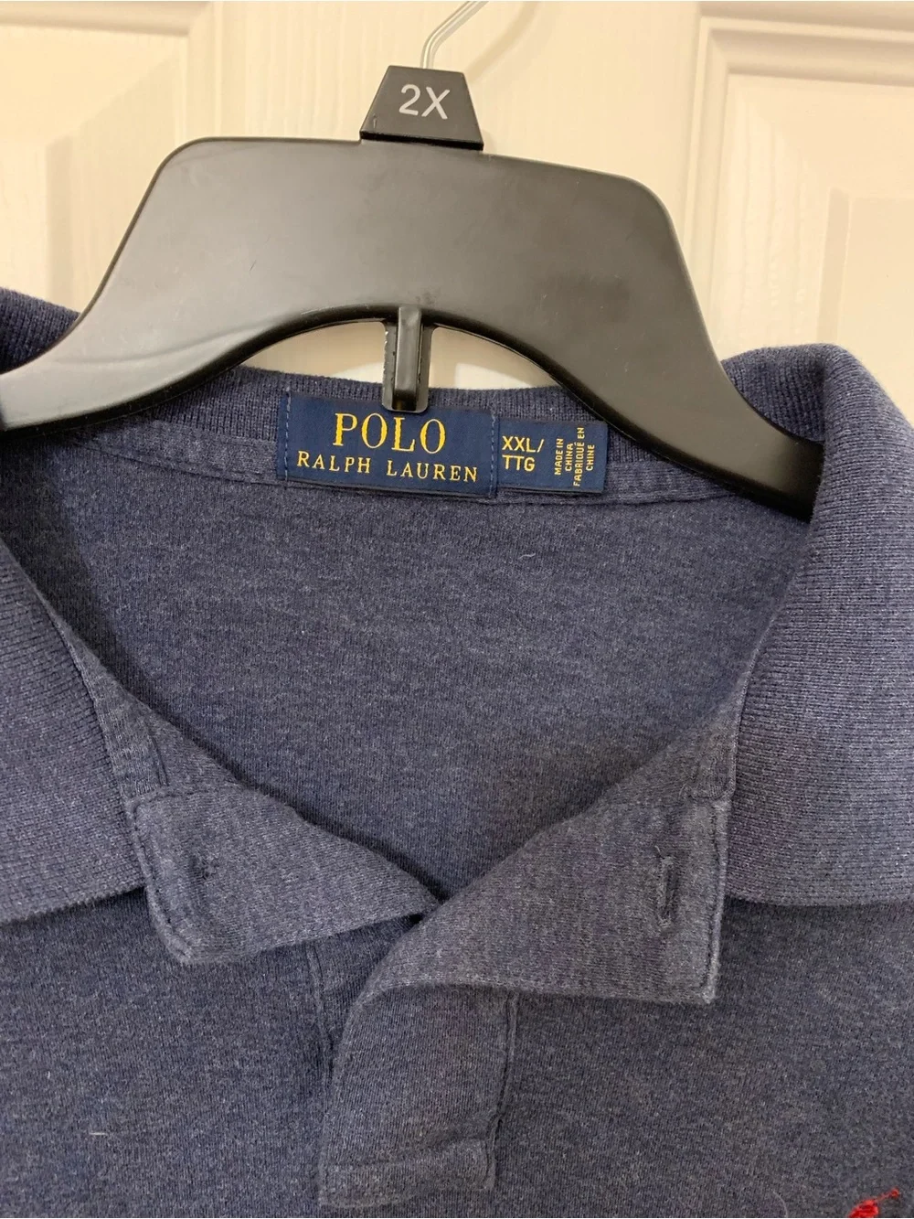 Ralph Lauren Navy Long-Sleeve Polo with Red Pony